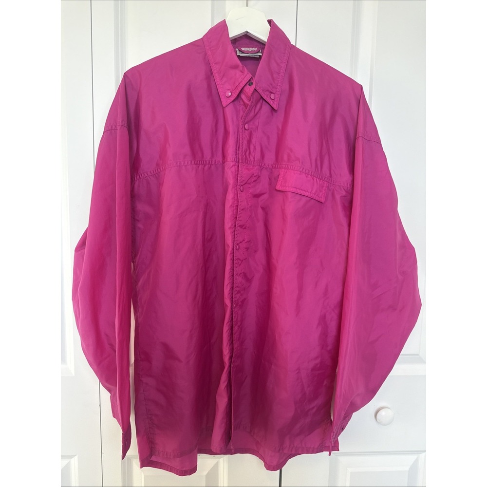 Skyr Pink Nylon Windbreaker Unisex‎ Size M Vintage Scandia Trading Co